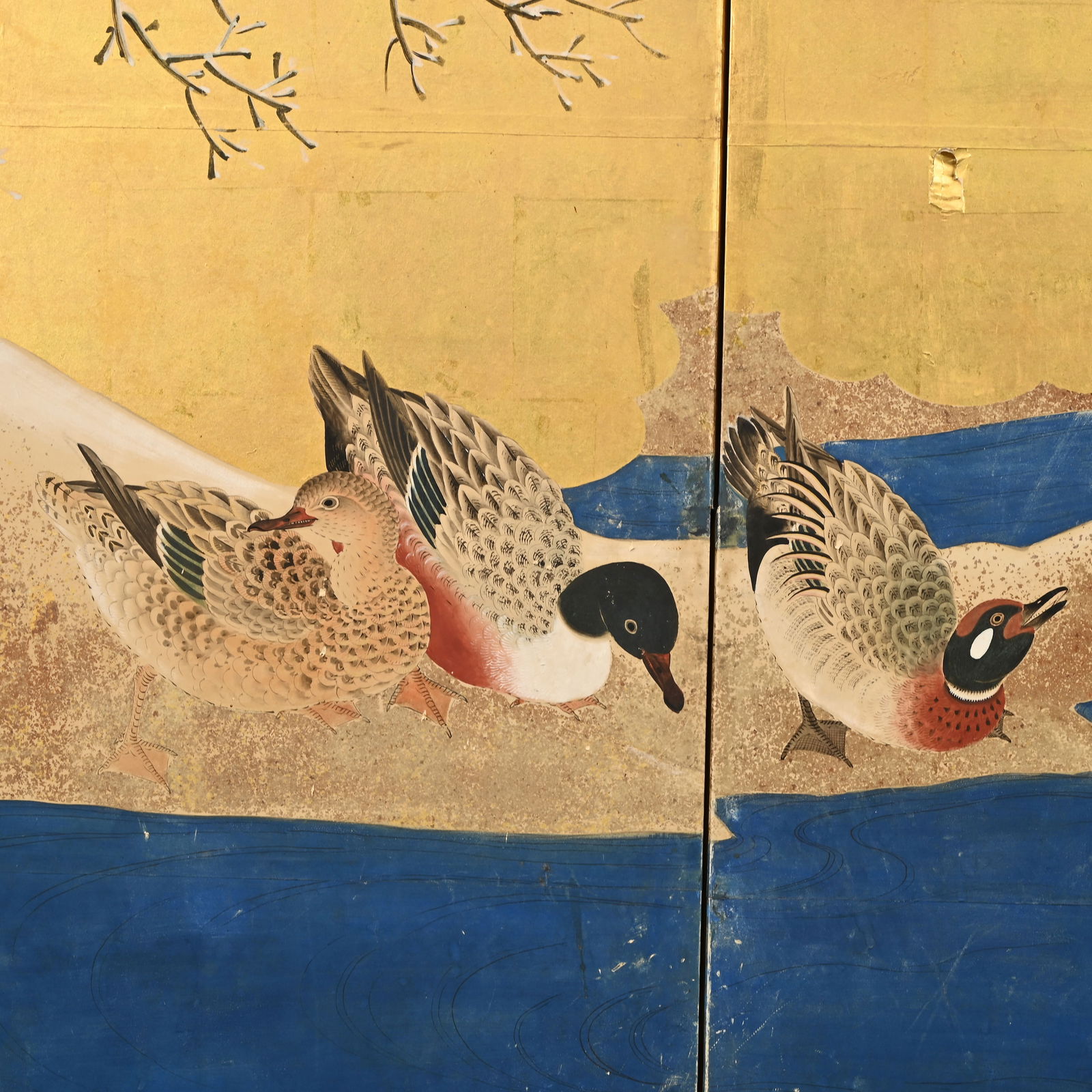 Japanese Gold Leaf Six-Panel Screen - 10