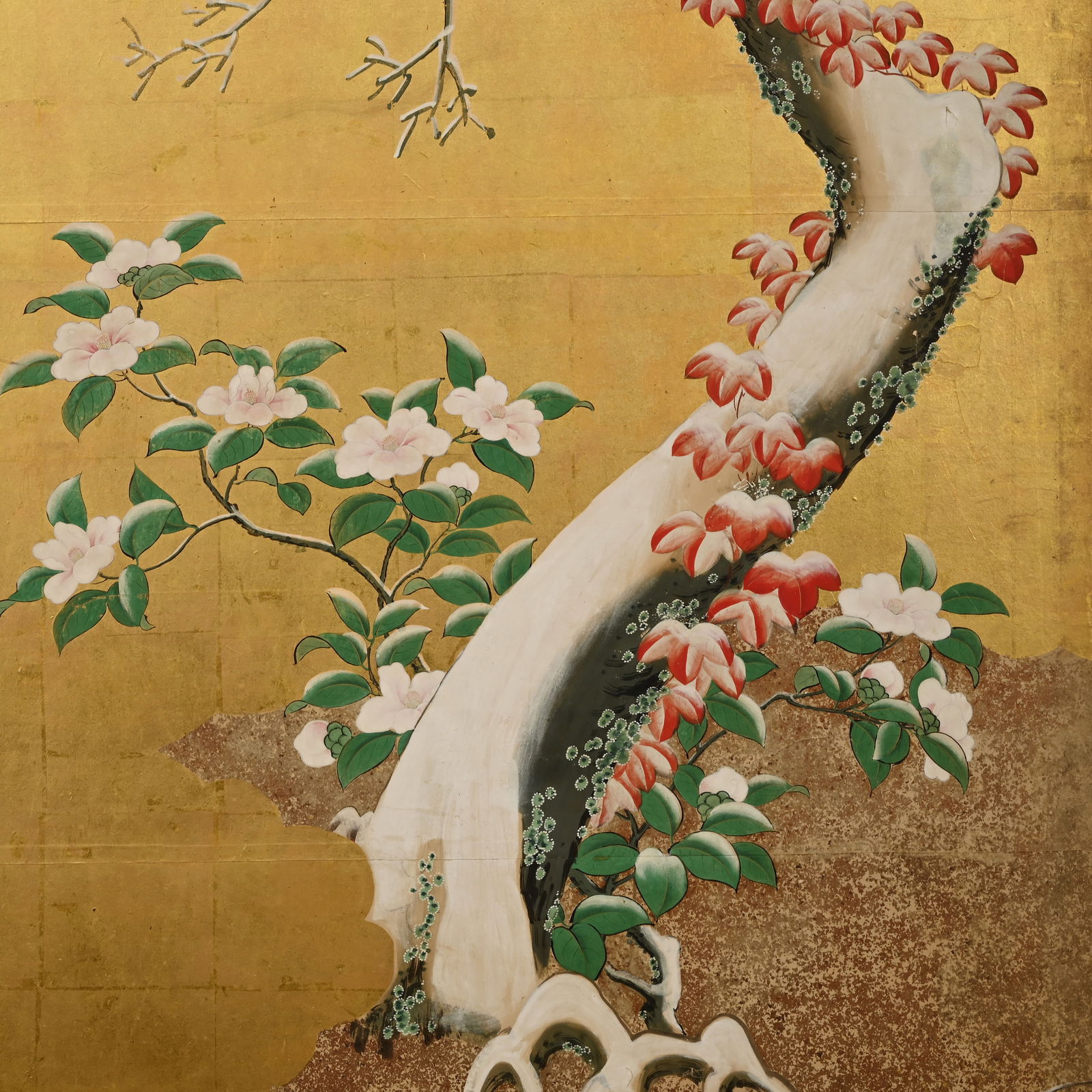 Japanese Gold Leaf Six-Panel Screen - 15