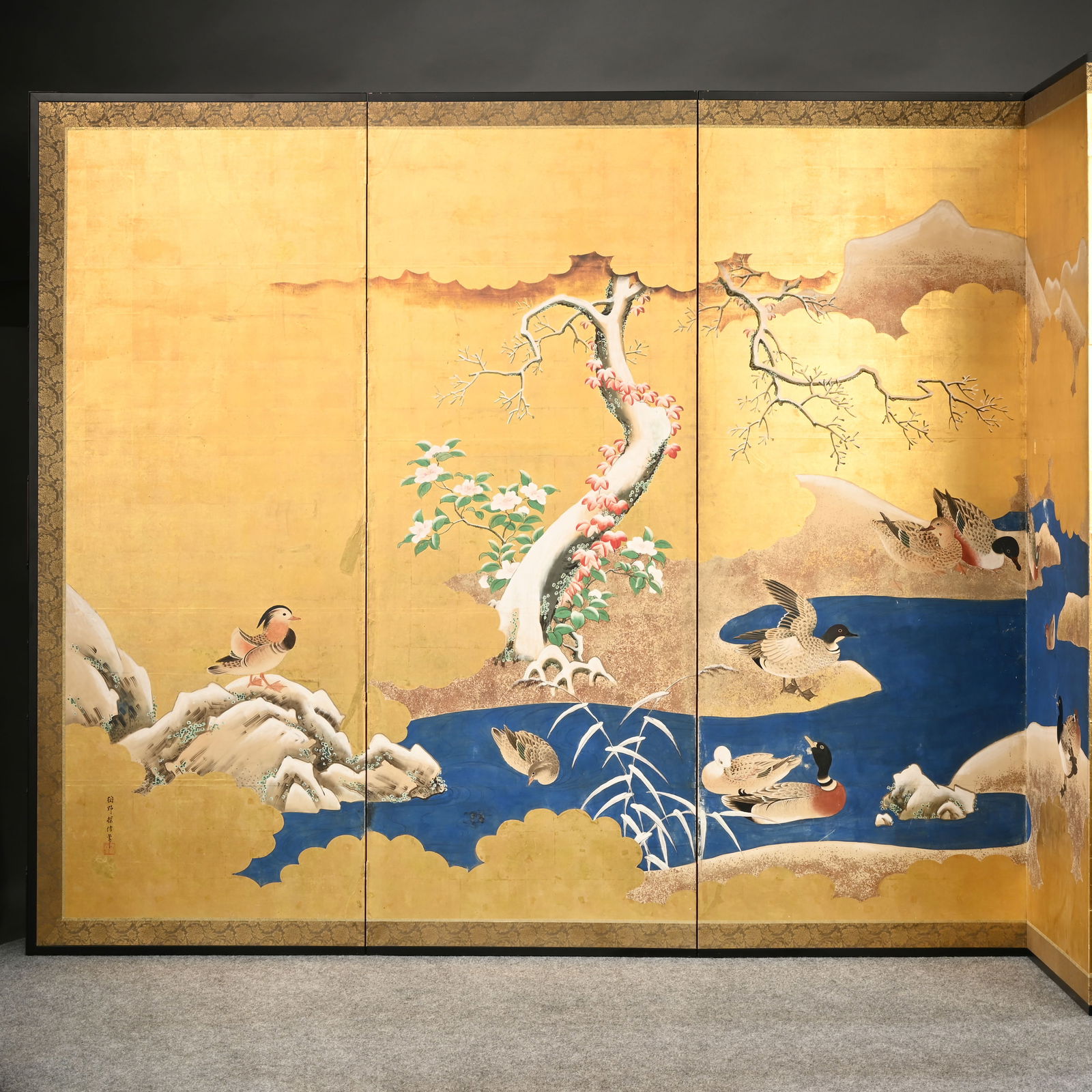 Japanese Gold Leaf Six-Panel Screen - 2