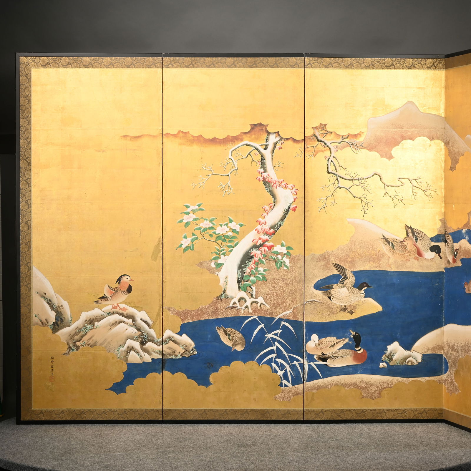 Japanese Gold Leaf Six-Panel Screen - 3