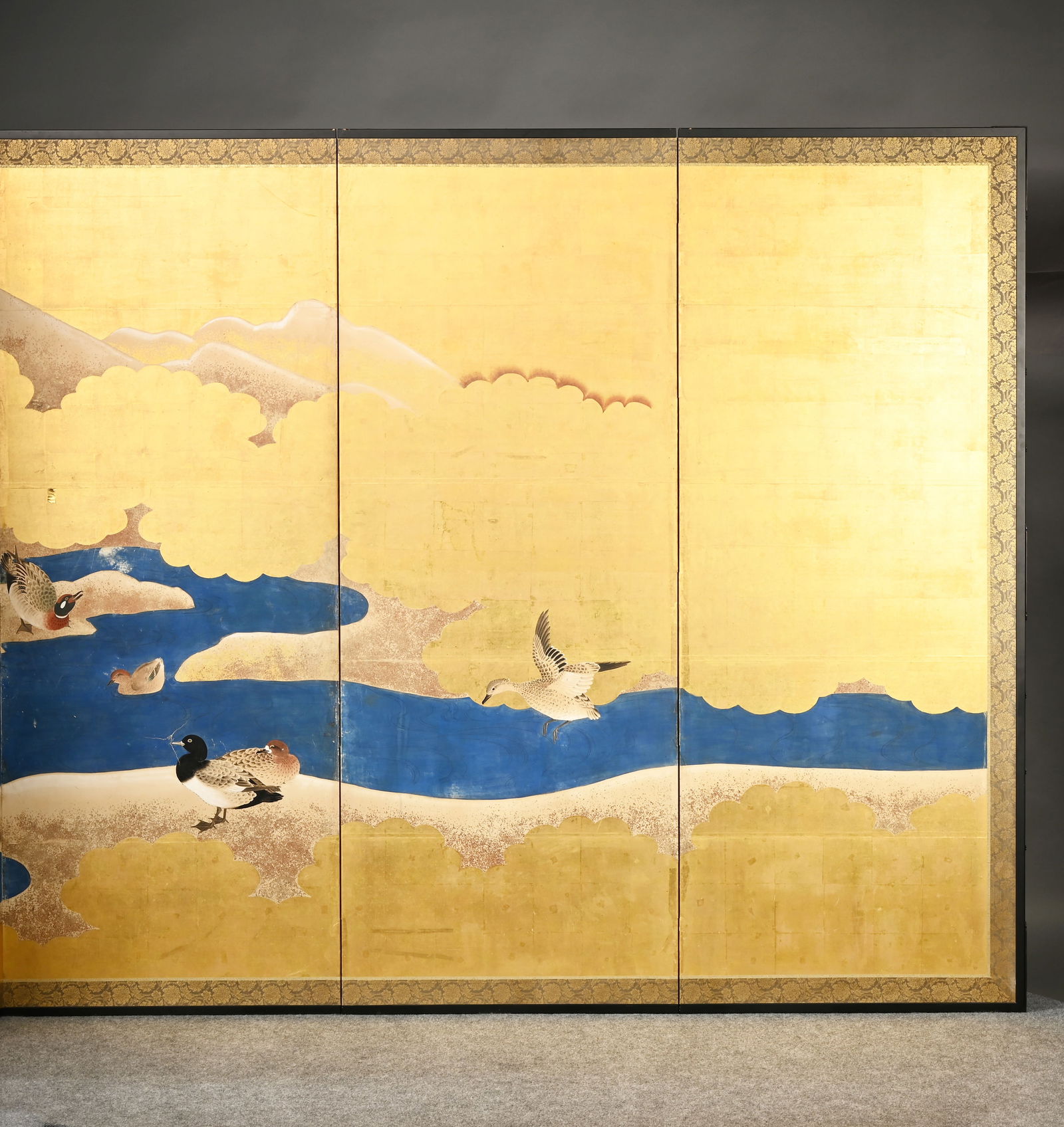 Japanese Gold Leaf Six-Panel Screen - 4