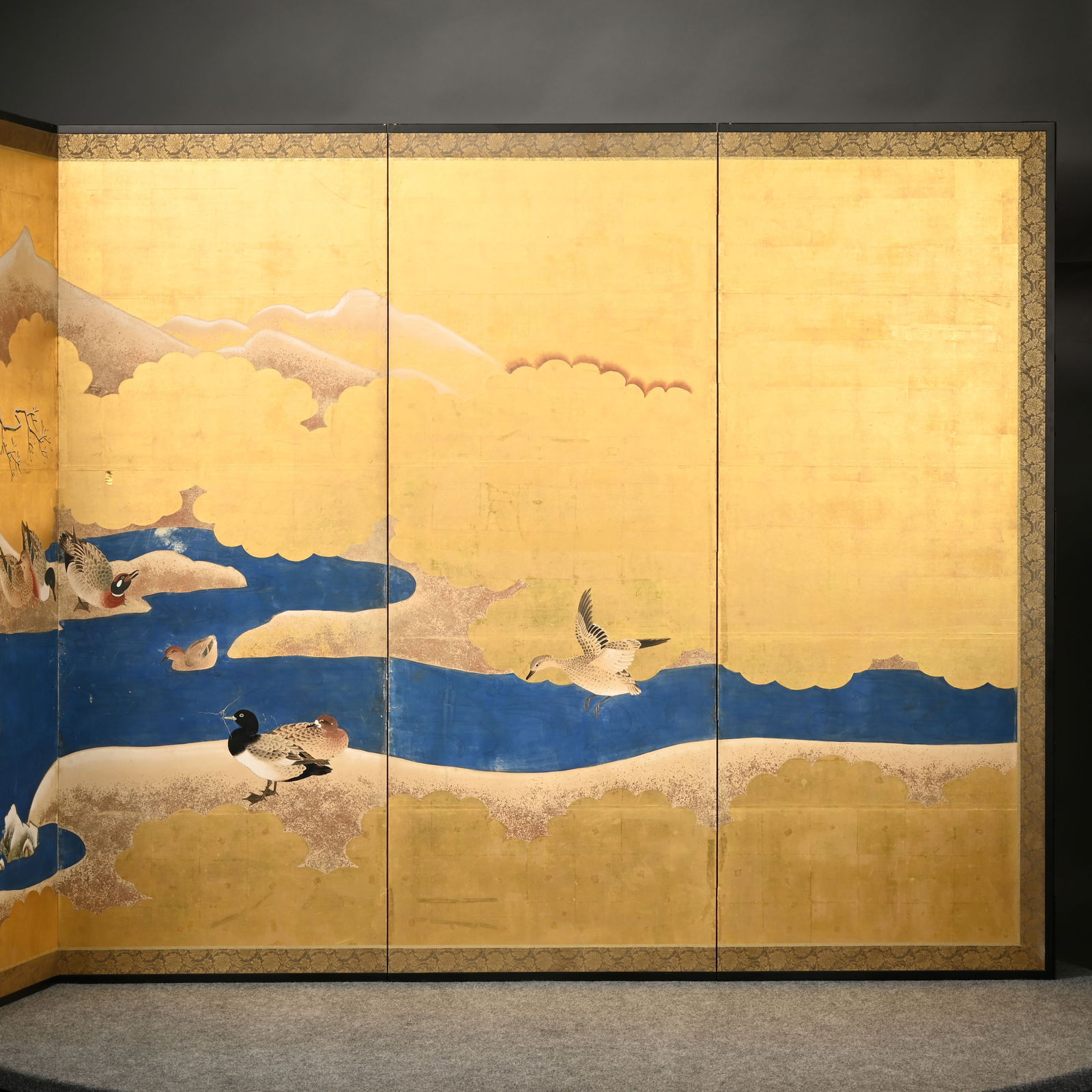 Japanese Gold Leaf Six-Panel Screen - 5