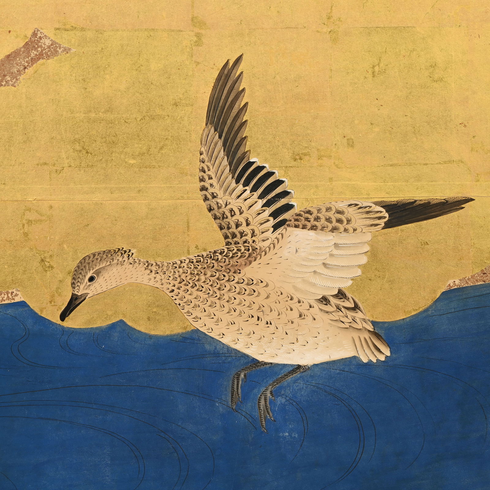 Japanese Gold Leaf Six-Panel Screen - 7