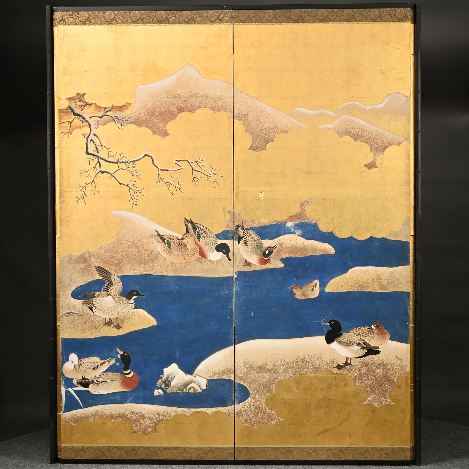 Japanese Gold Leaf Six-Panel Screen - 8