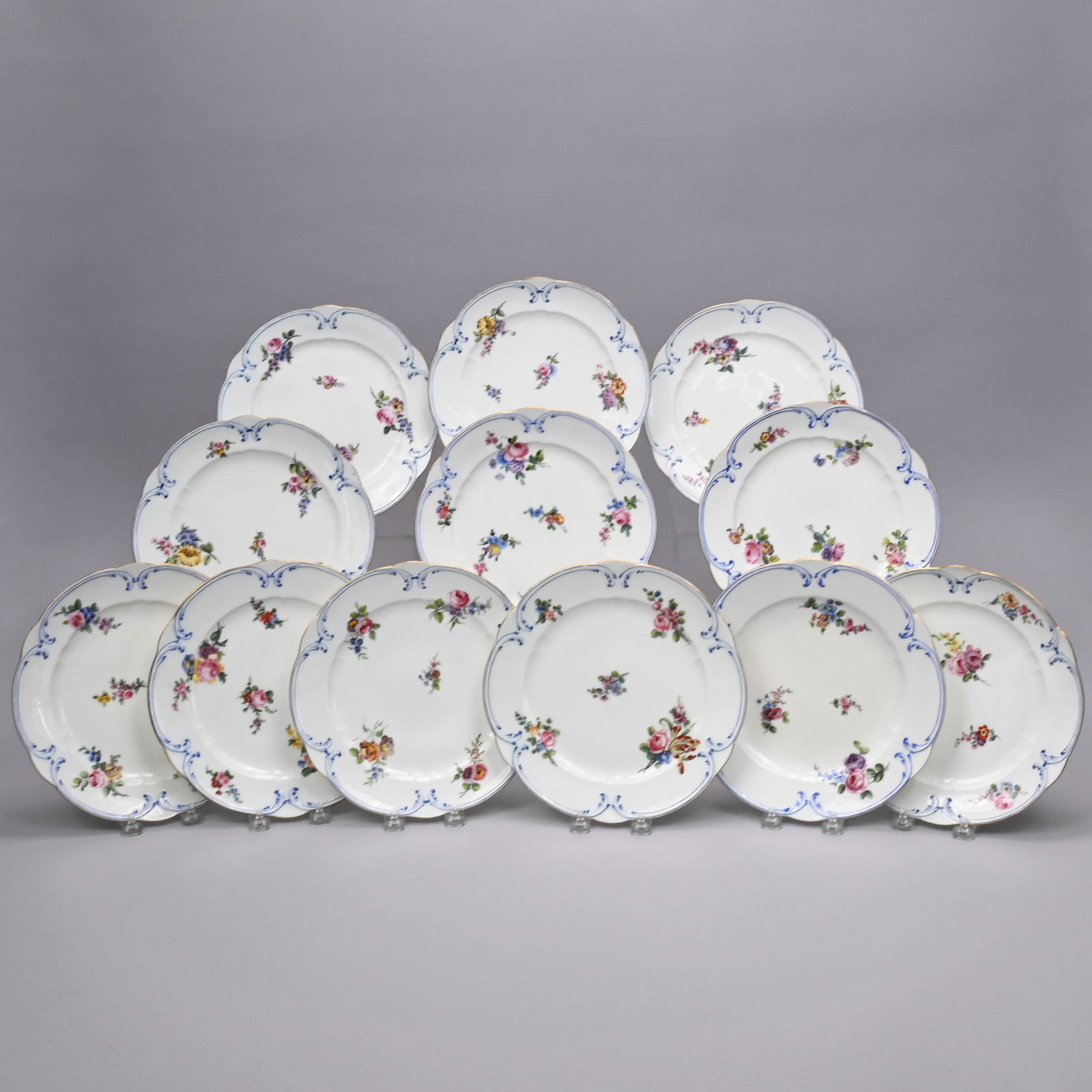 Set of Twelve Sevres Porcelain Dinner Plates (1 of 14)