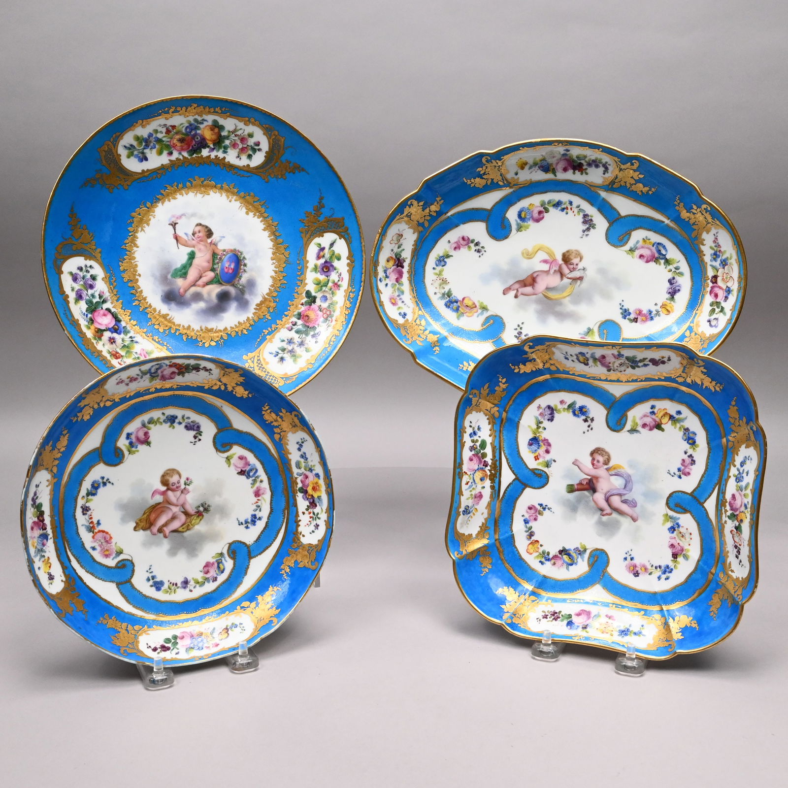 Four Sevres Style Porcelain Serving Dishes (1 of 10)
