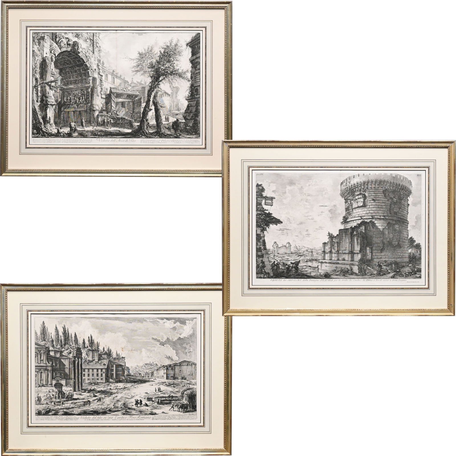 After Piranesi Three Prints of Architectural Views (1 of 18)