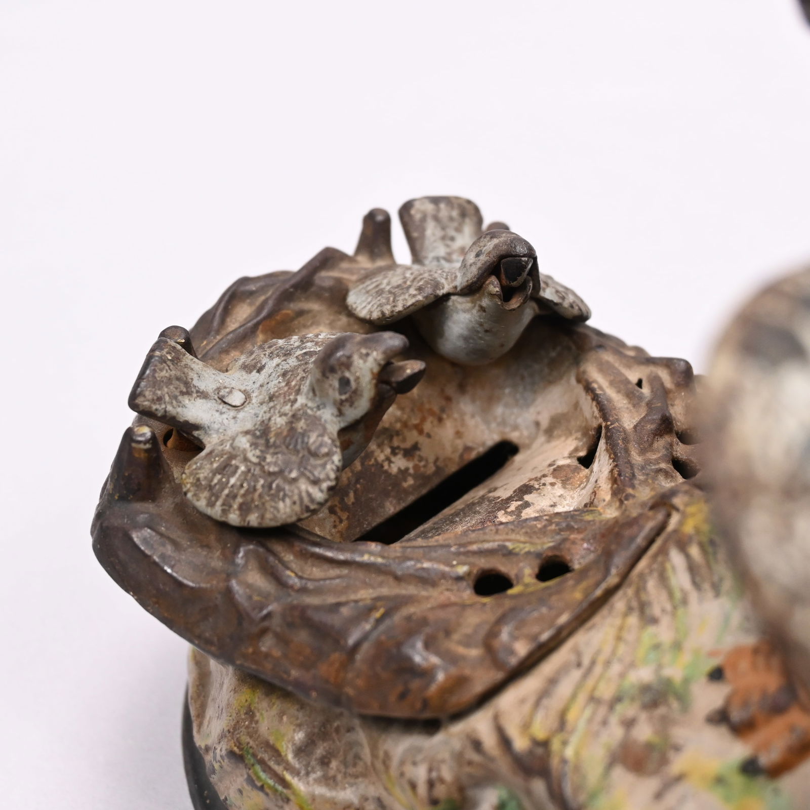 American Cast-Iron Eagle & Eaglets Mechanical Bank - 7