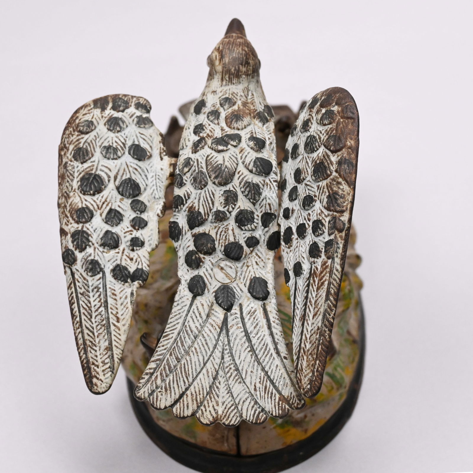 American Cast-Iron Eagle & Eaglets Mechanical Bank - 8