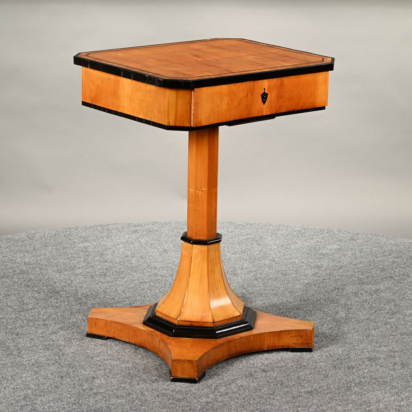 Biedermeier Inlaid Fruitwood Sewing Stand (1 of 10)