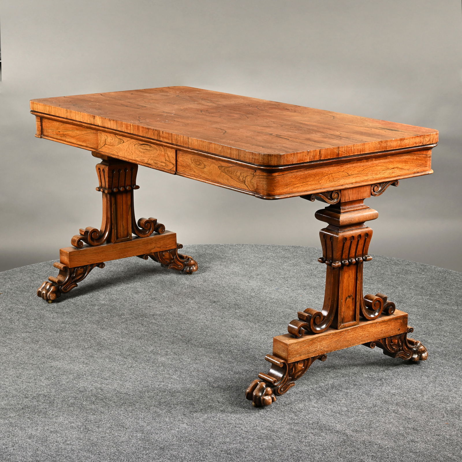 Late Regency Rosewood Library Table - 3