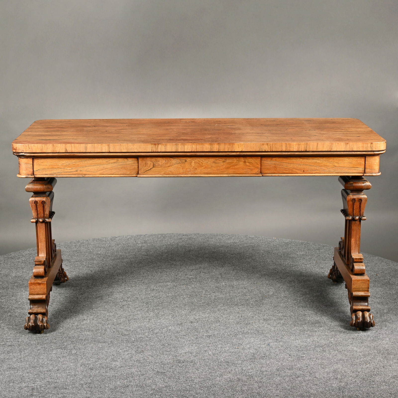 Late Regency Rosewood Library Table - 6