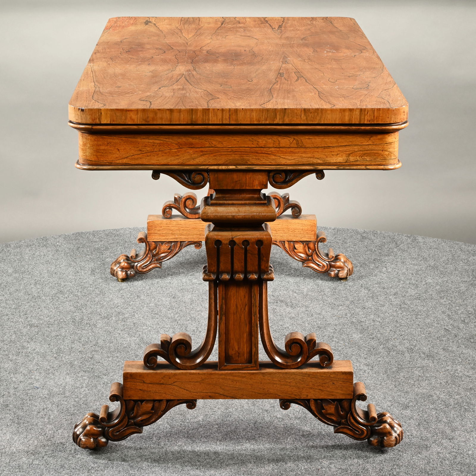 Late Regency Rosewood Library Table - 8