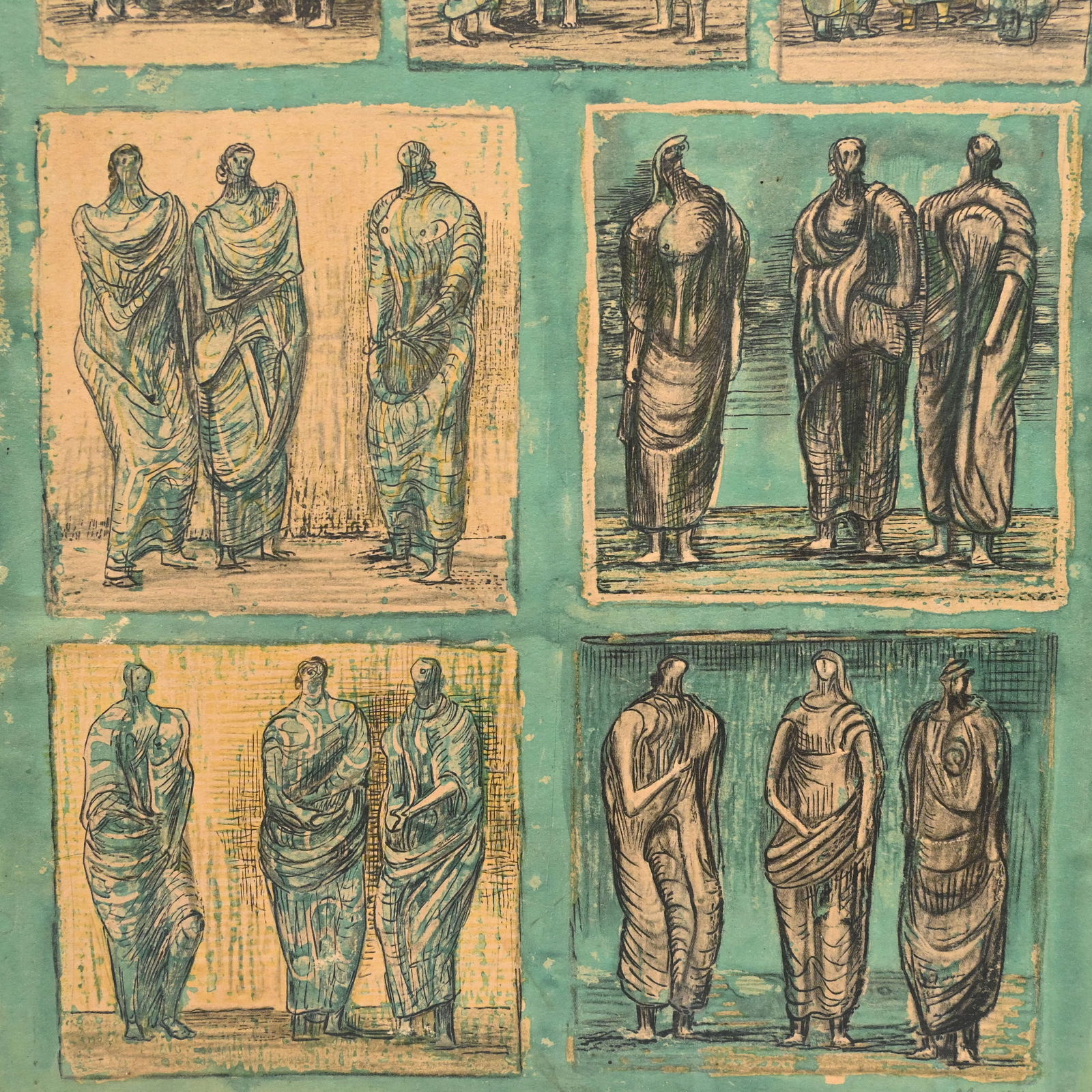Henry Moore - Sketches for Three Standing Figures - 3