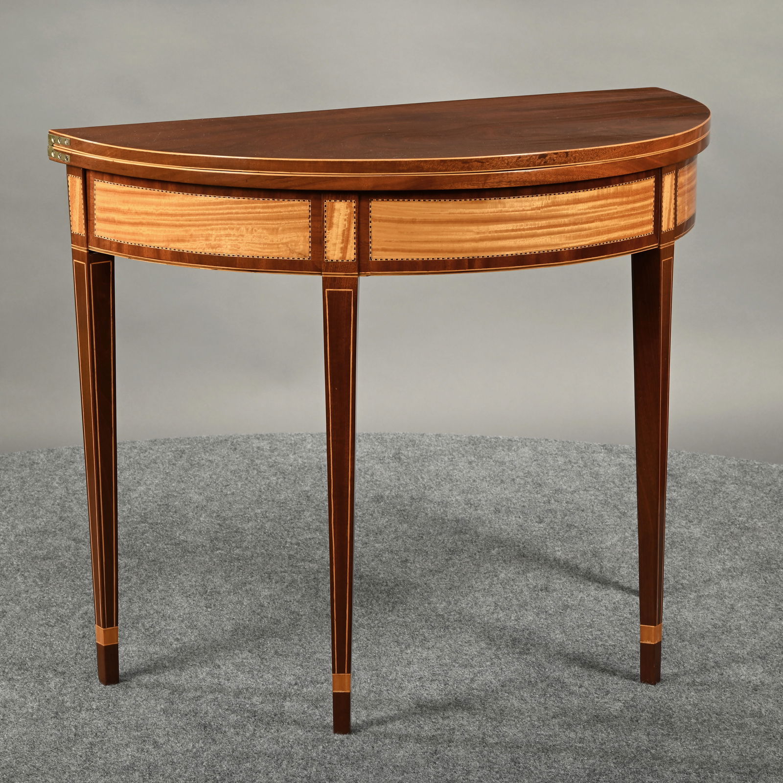 Federal Style Satinwood Inlaid Walnut Card Table (1 of 10)