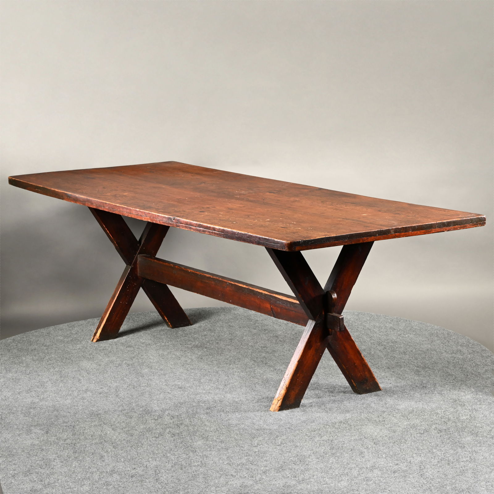 American Pine Sawbuck Dining Table - 3