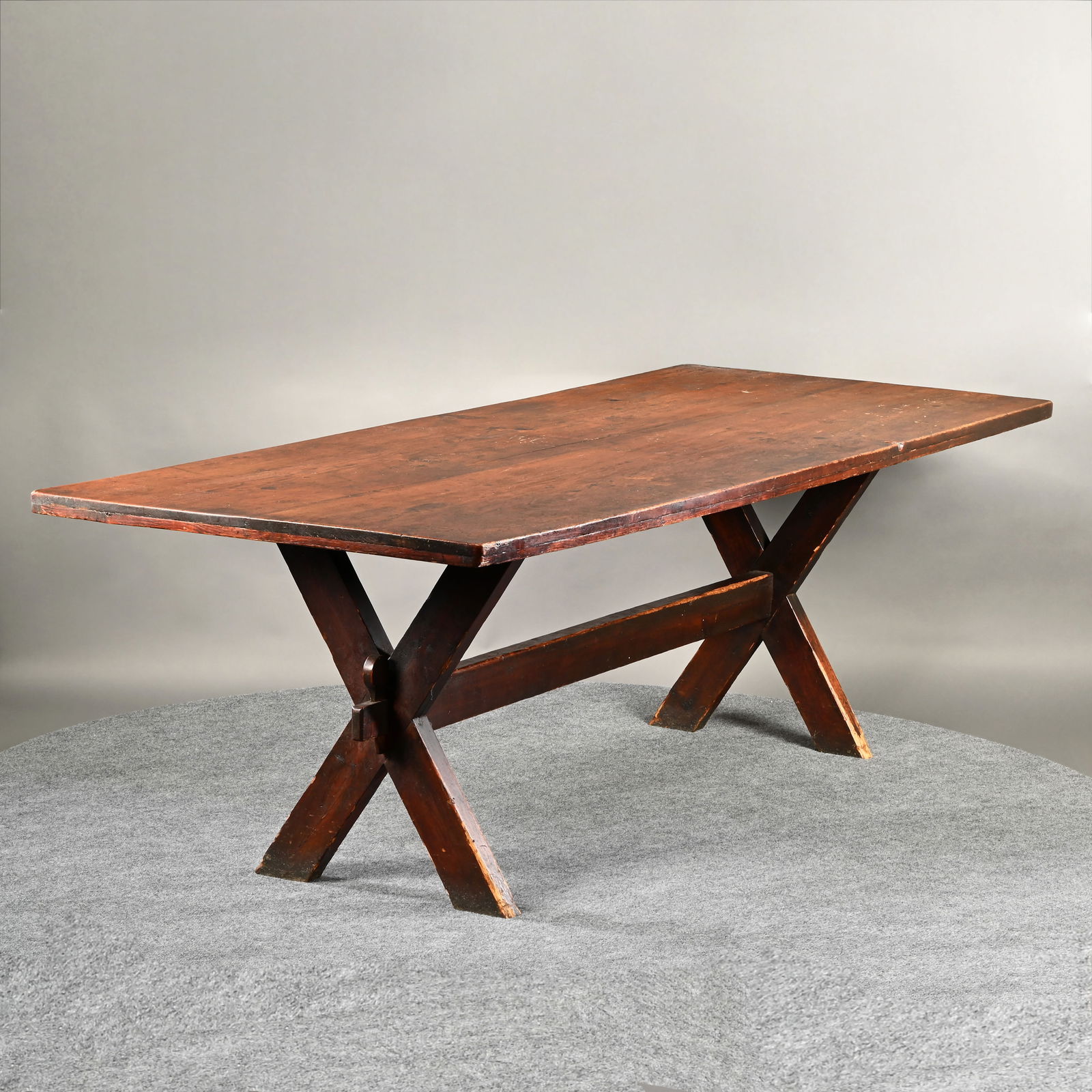 American Pine Sawbuck Dining Table - 4