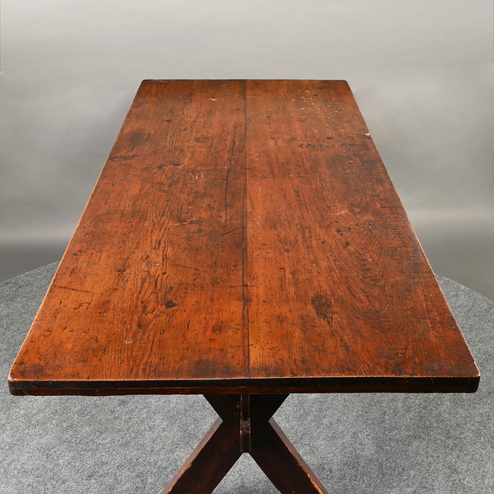 American Pine Sawbuck Dining Table - 7