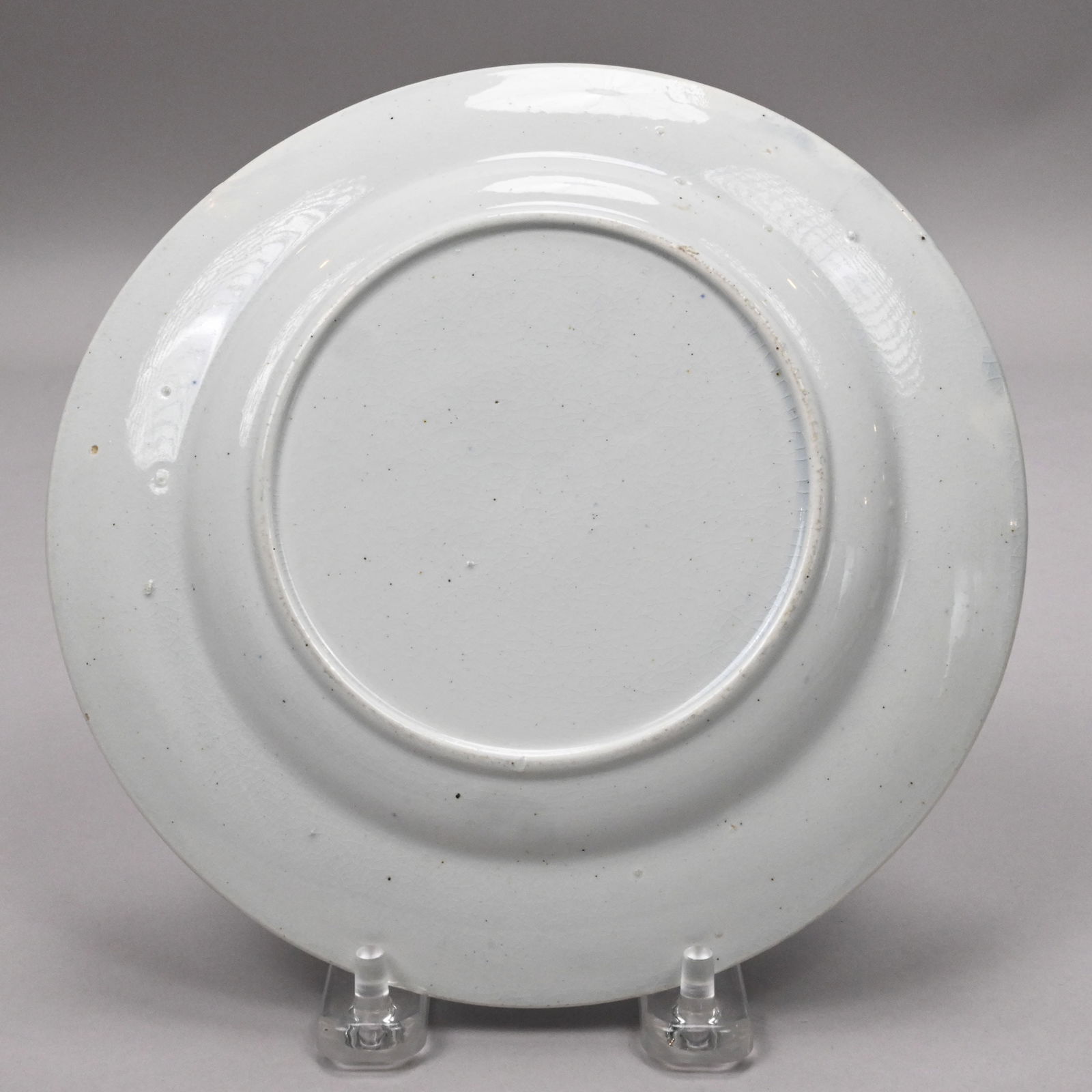 Eight British Spatterware 'Peafowl' Plates - 12