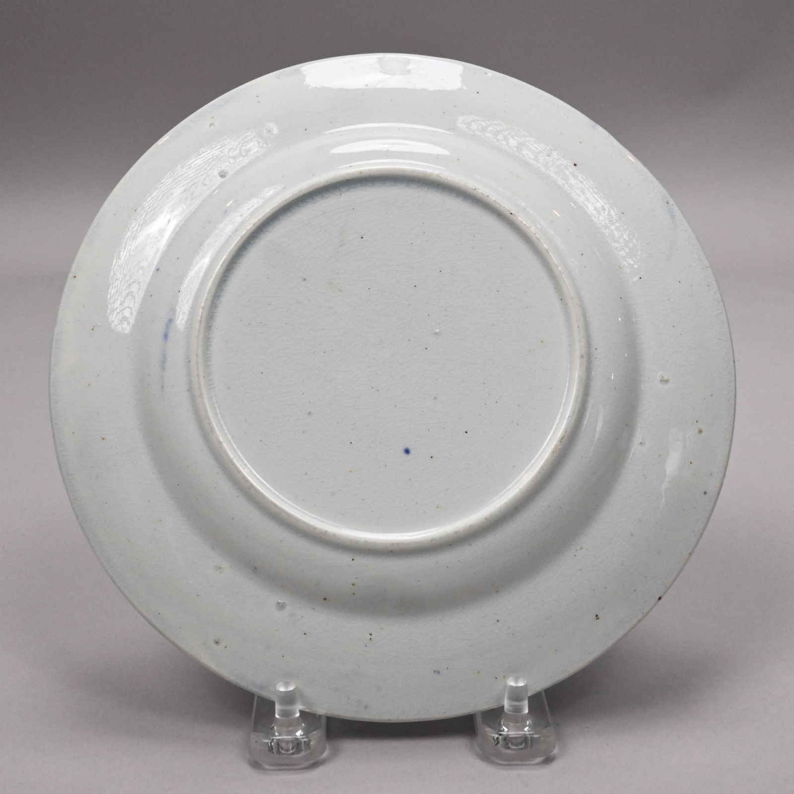 Eight British Spatterware 'Peafowl' Plates - 14