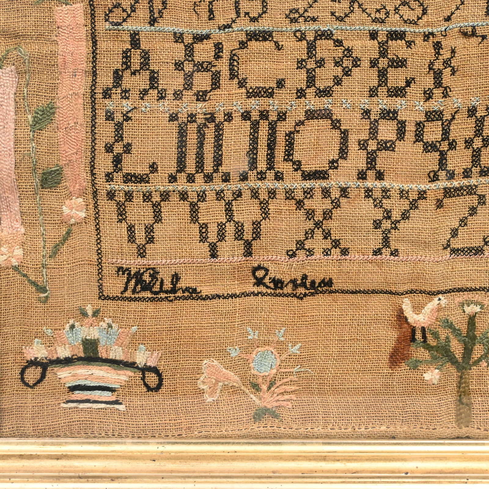 Schoolgirl Needlework Sampler, Dated 1811 - 2