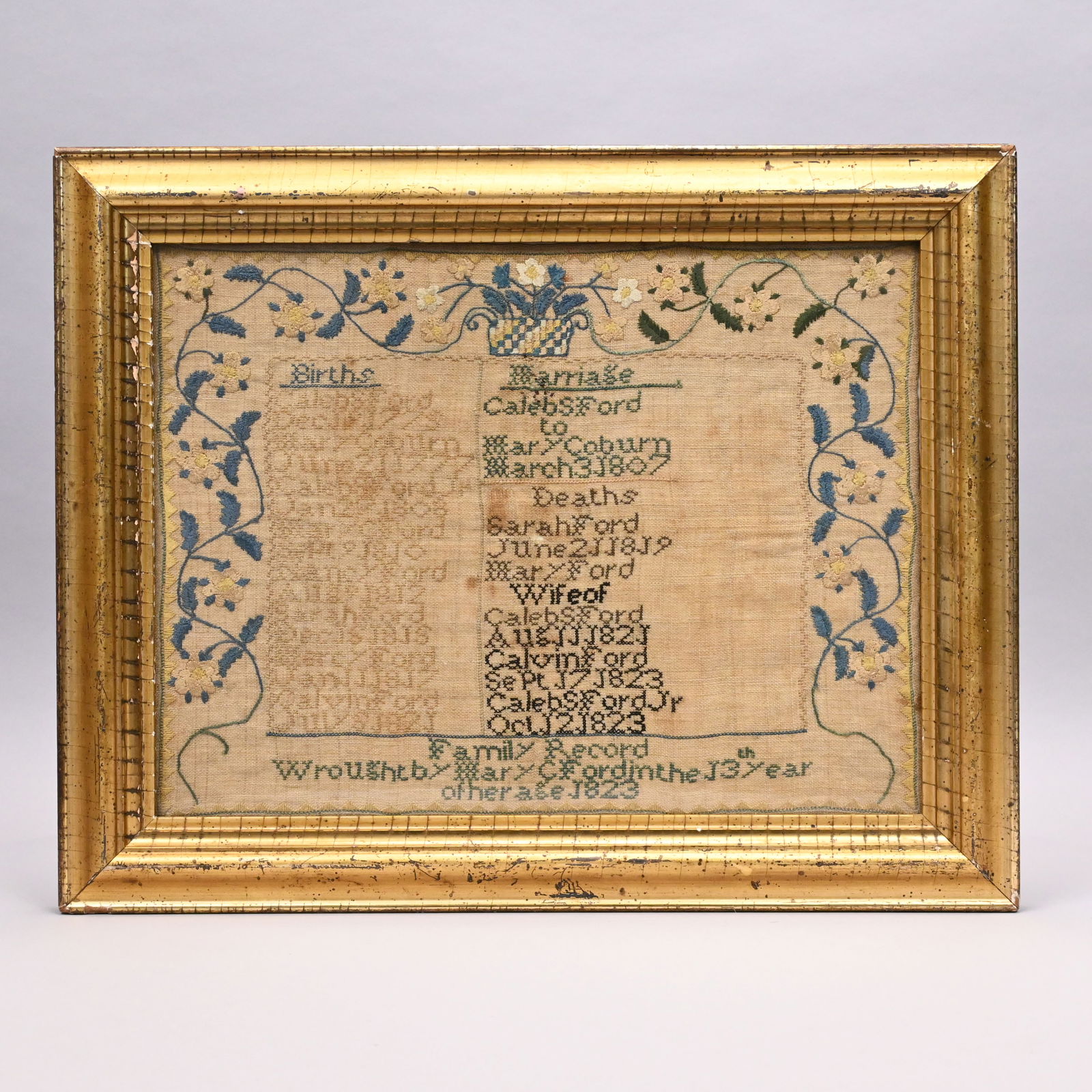 New Hampshire Ford Family Needlework Register,1823 (1 of 5)