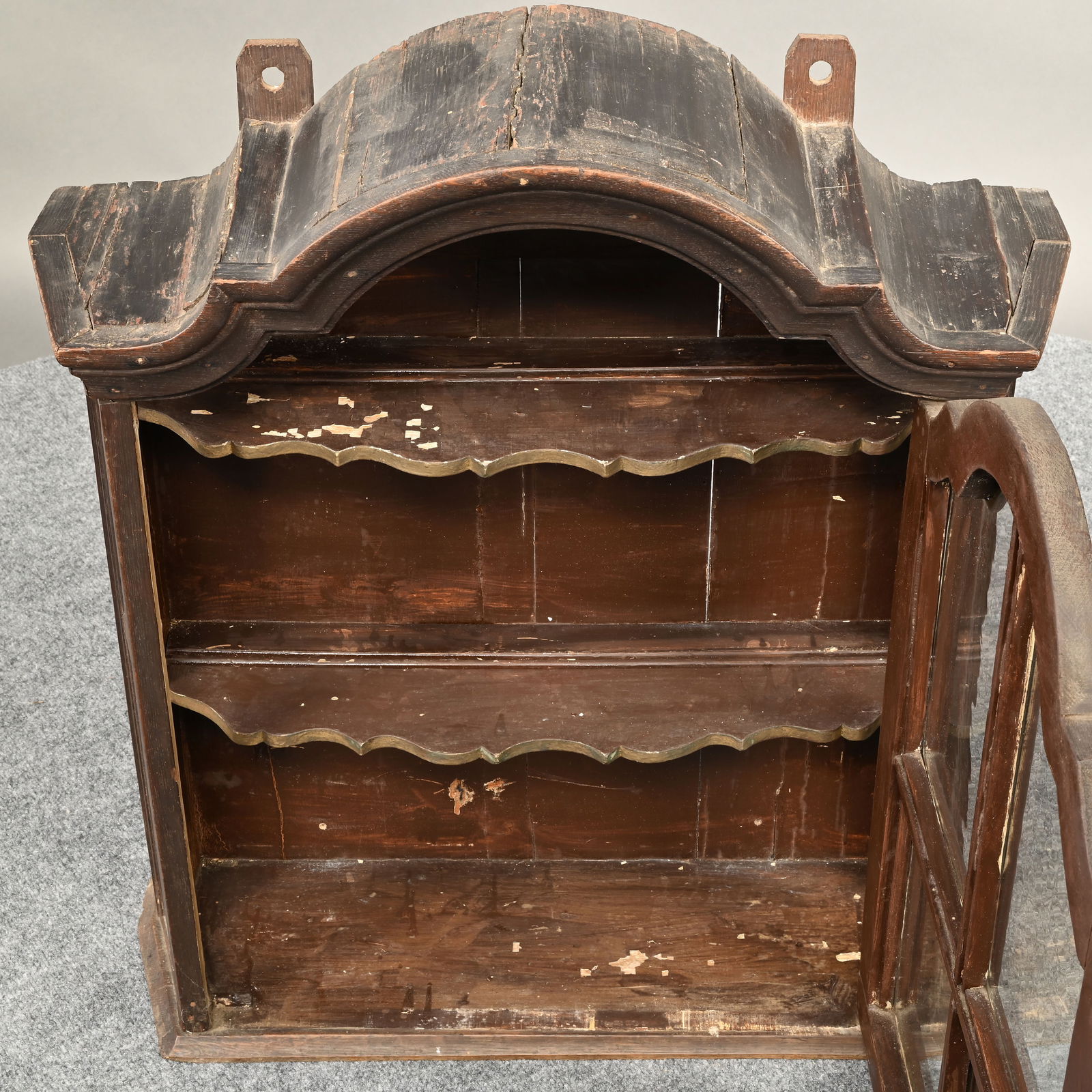 Continental Baroque Walnut Hanging Cupboard - 8