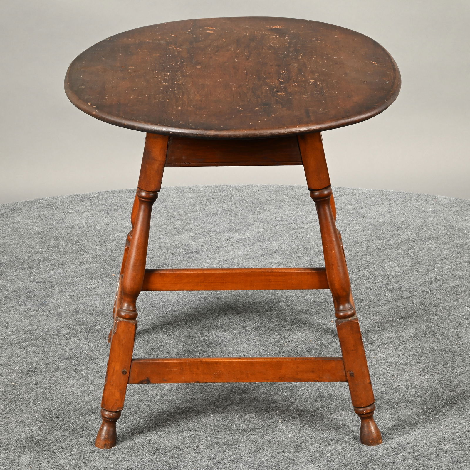 American Maple & Pine Oval Splayed Leg Tap Table - 2