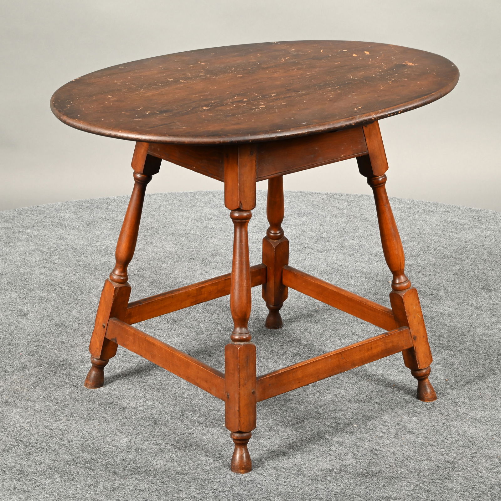 American Maple & Pine Oval Splayed Leg Tap Table - 3