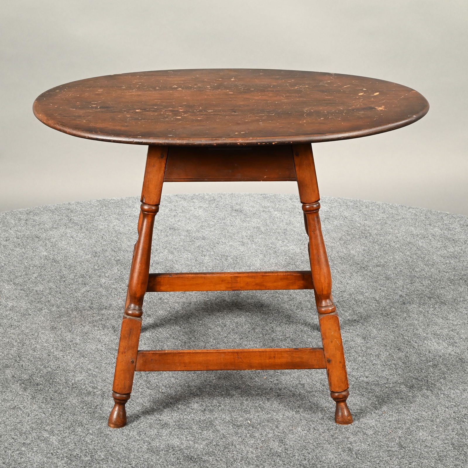 American Maple & Pine Oval Splayed Leg Tap Table - 4