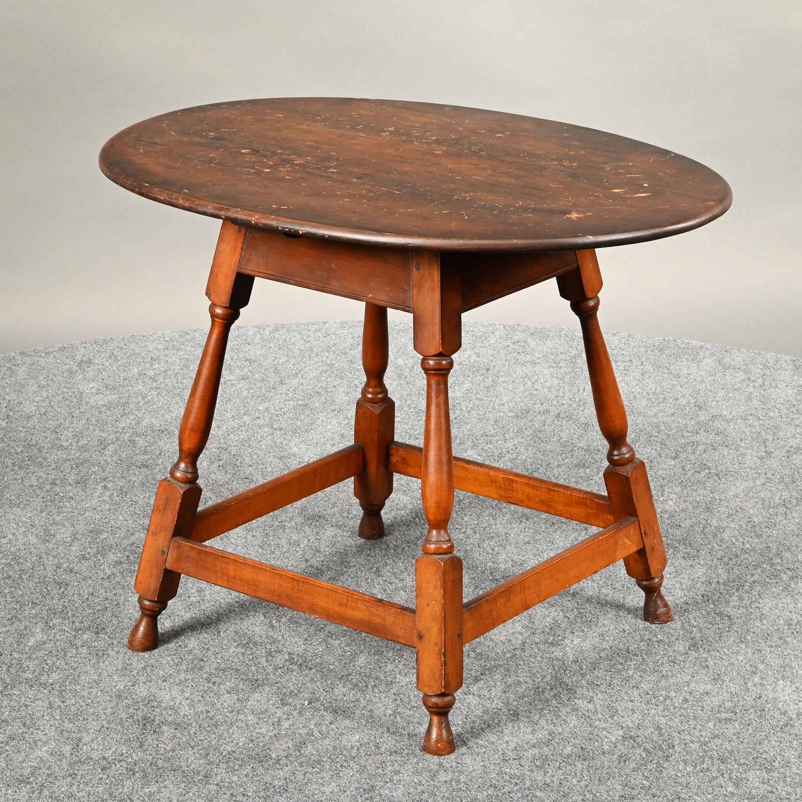 American Maple & Pine Oval Splayed Leg Tap Table - 5