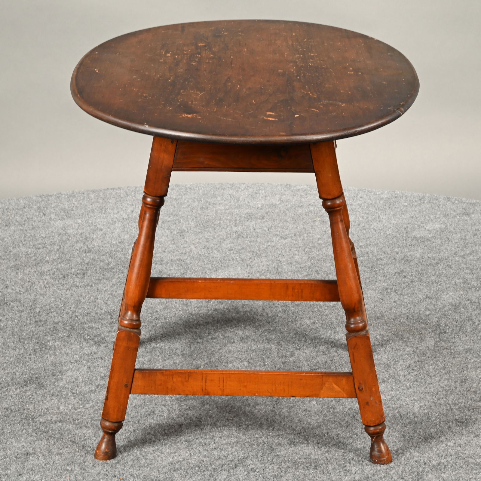 American Maple & Pine Oval Splayed Leg Tap Table - 6