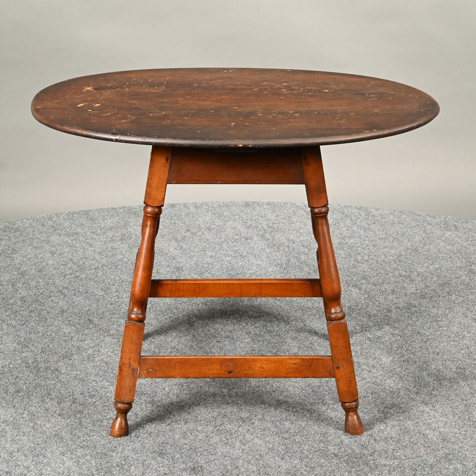 American Maple & Pine Oval Splayed Leg Tap Table - 8