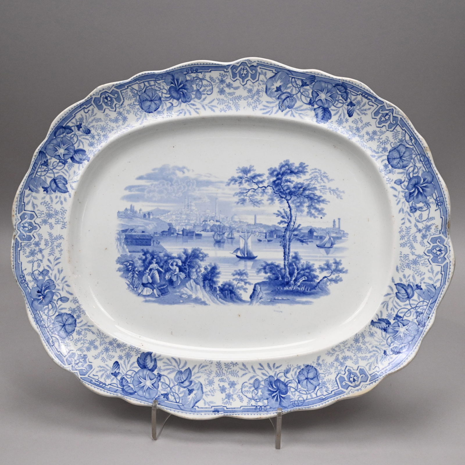 "Boston & Bunker Hill," Staffordshire Platter (1 of 3)