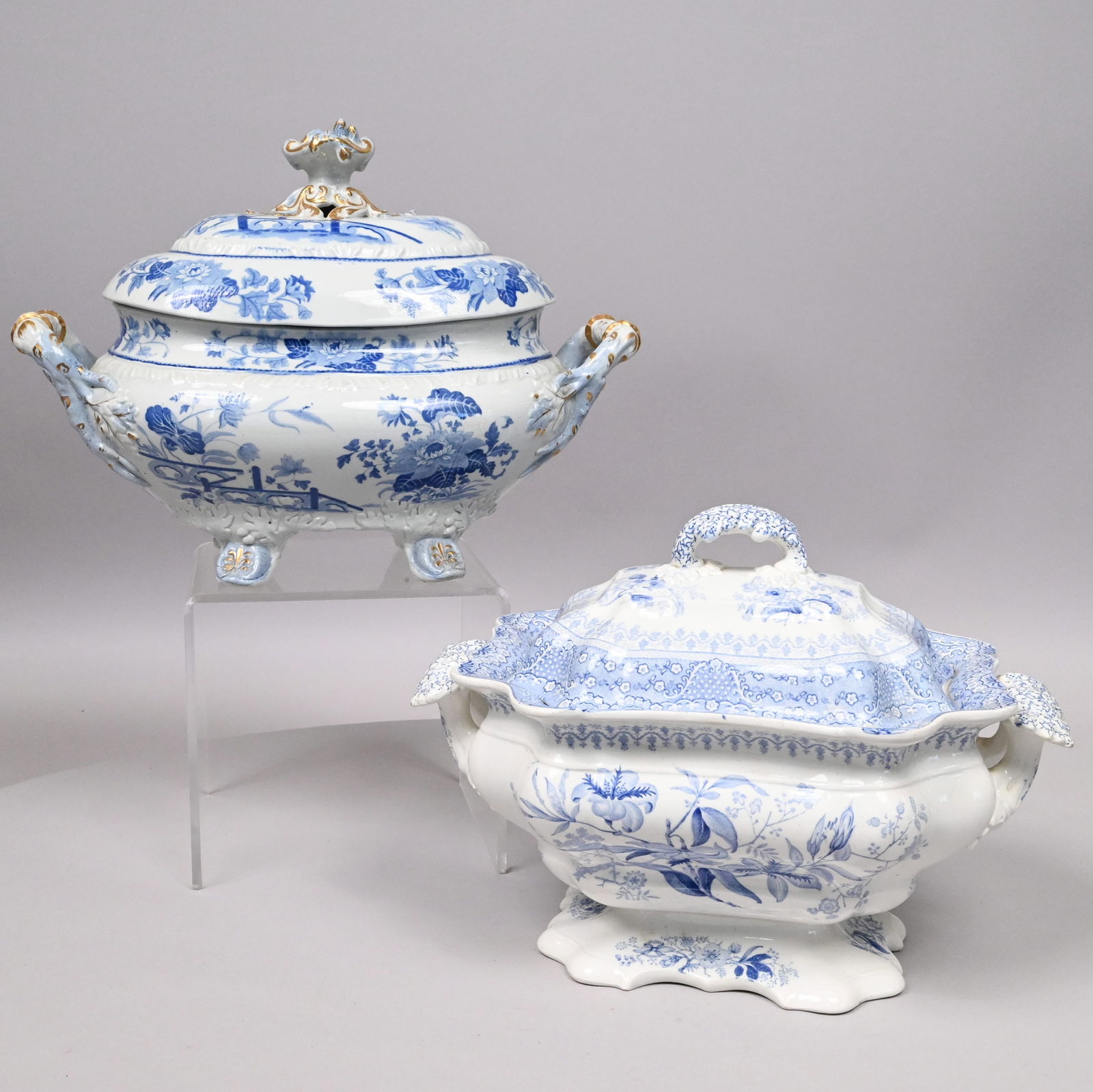 Two Staffordshire Transfer-Printed Tureens& Covers (1 of 17)