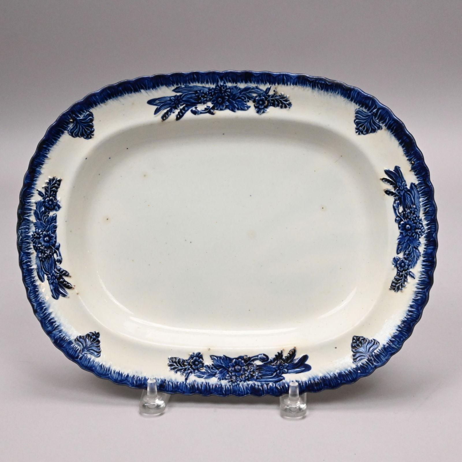 Four Staffordshire Shell-Edge Platters - 12