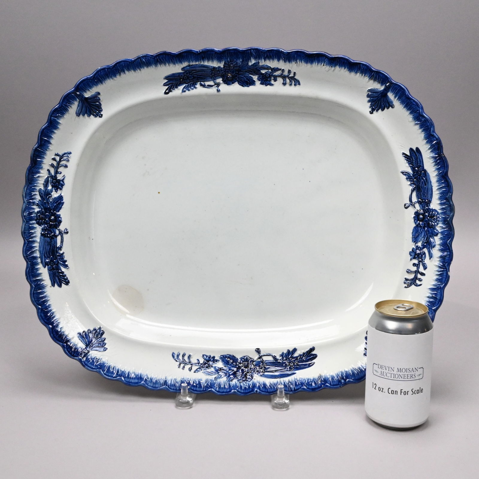 Four Staffordshire Shell-Edge Platters - 3