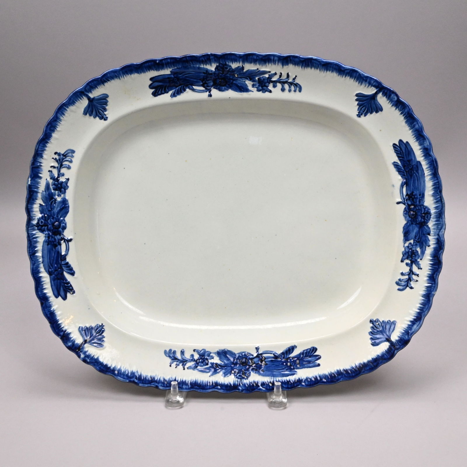 Four Staffordshire Shell-Edge Platters - 6