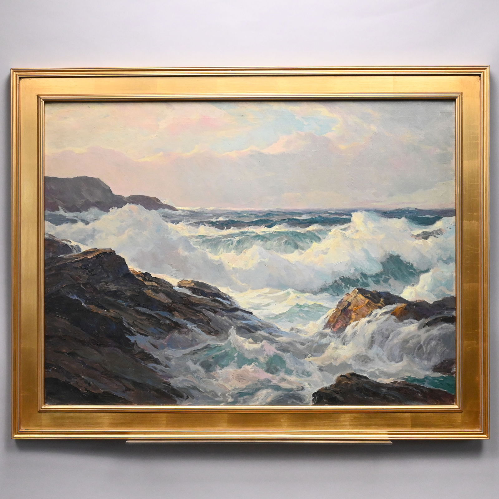 William C. Ehrig - Crashing Surf on a Rocky Coast (1 of 3)