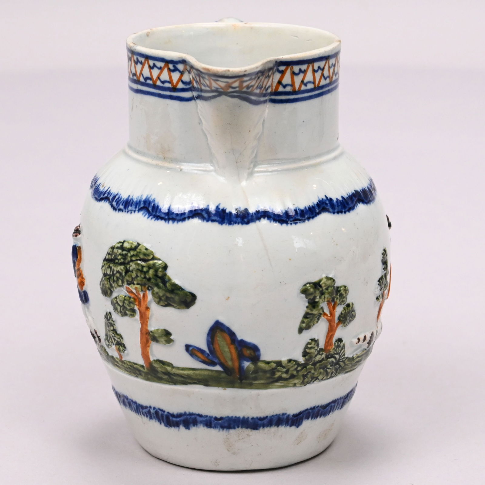 Three English Pearlware Pratt Ware Jugs - 15