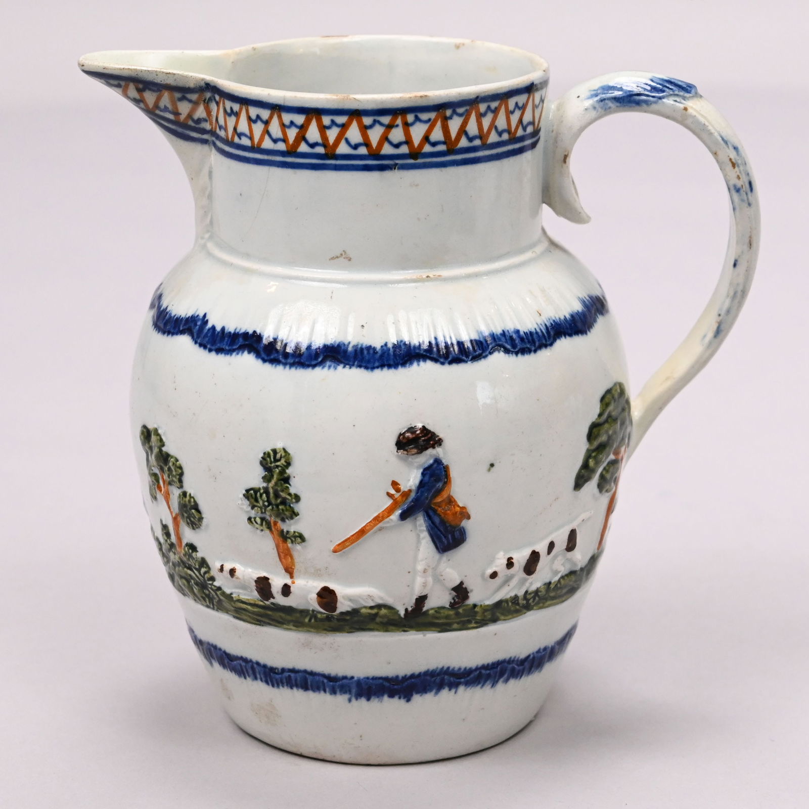 Three English Pearlware Pratt Ware Jugs - 16