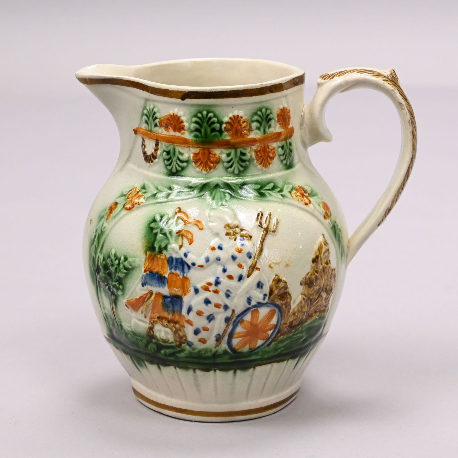 Three English Pearlware Pratt Ware Jugs - 4