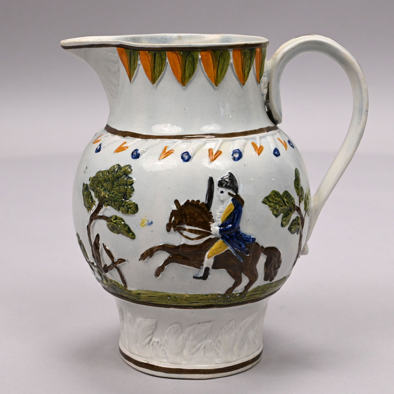 Two English Pearlware Pratt Ware Jugs - 10