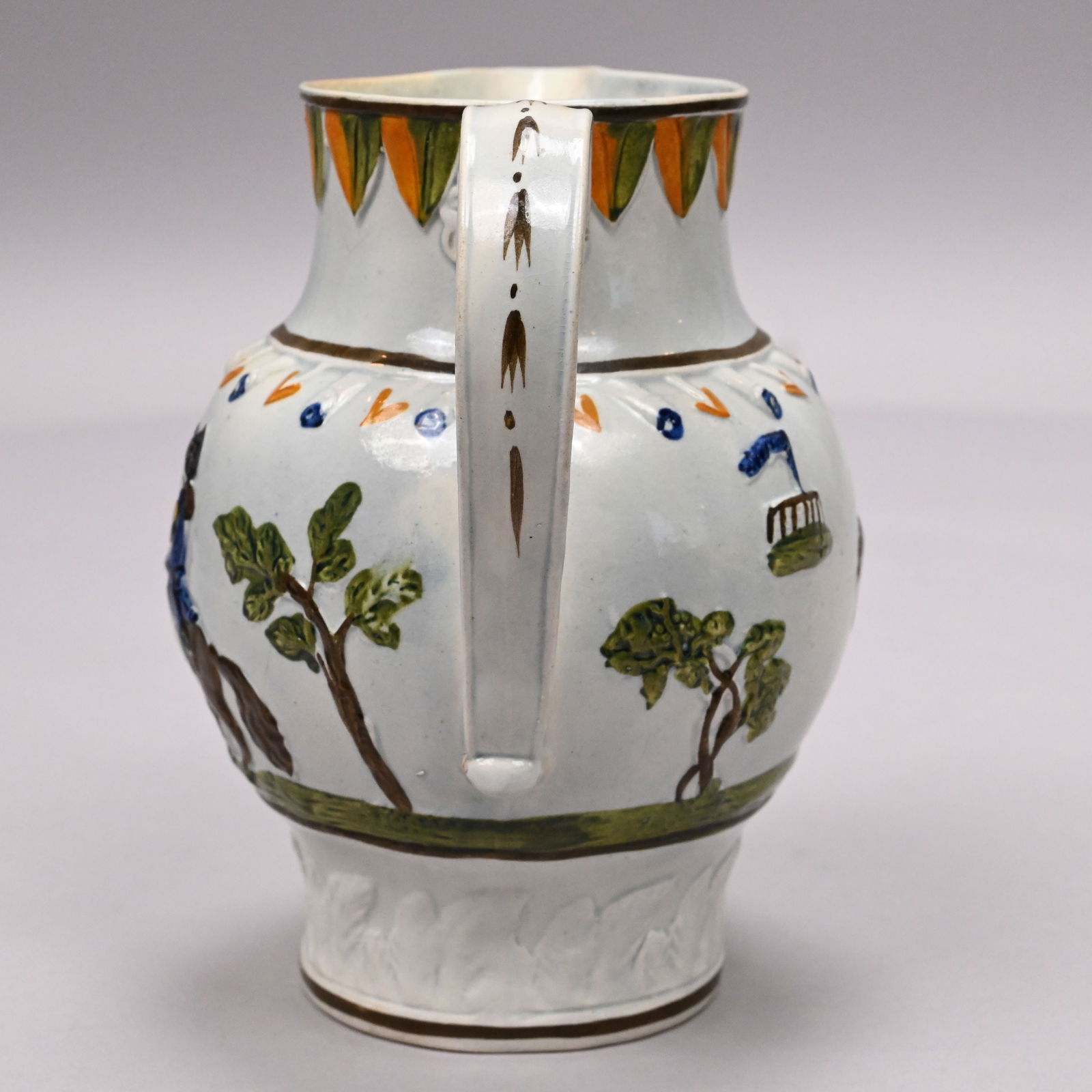 Two English Pearlware Pratt Ware Jugs - 11