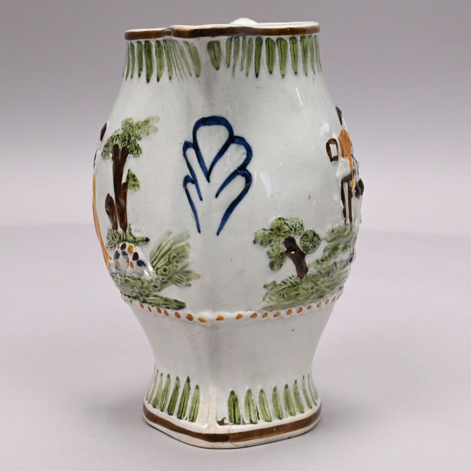 Two English Pearlware Pratt Ware Jugs - 3