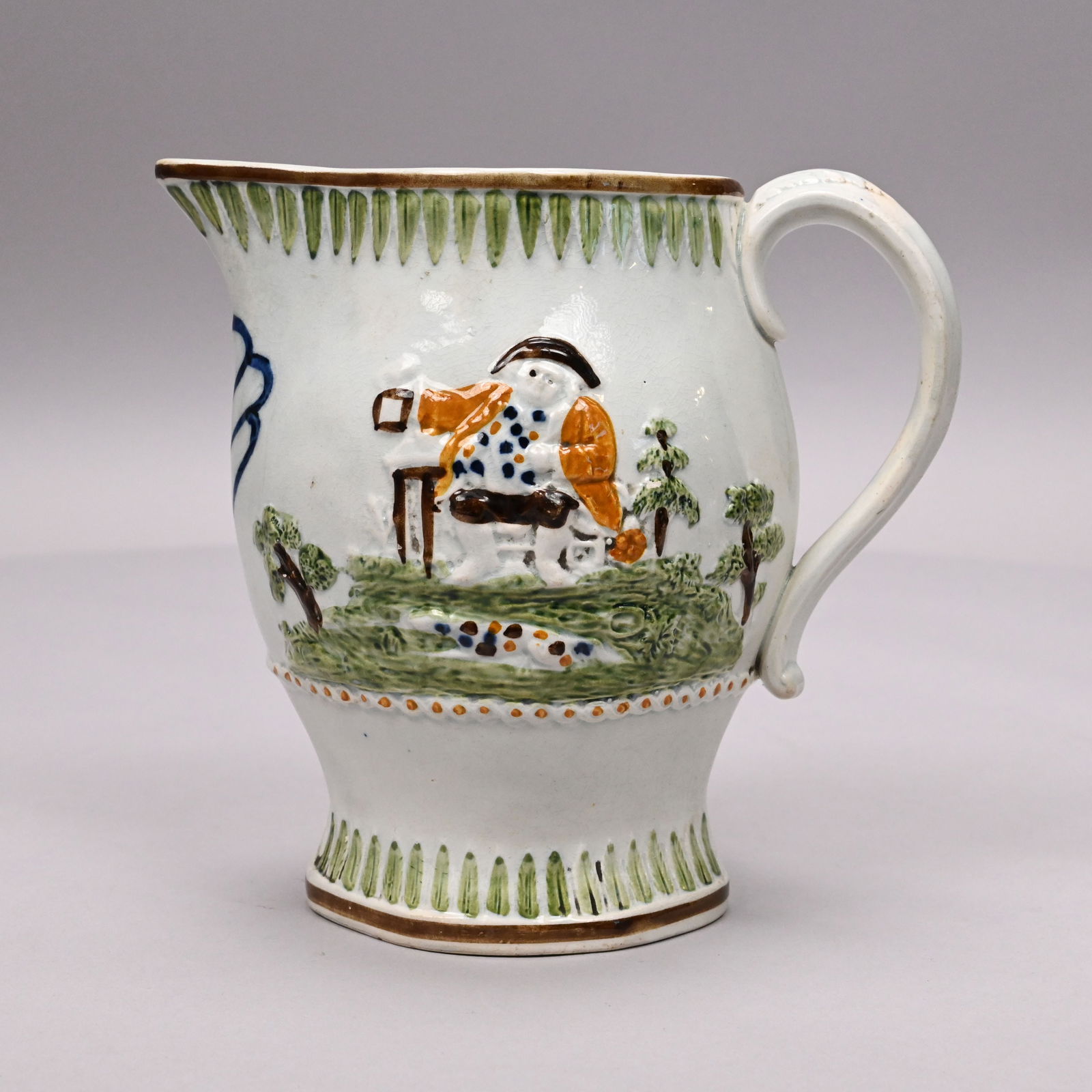 Two English Pearlware Pratt Ware Jugs - 4