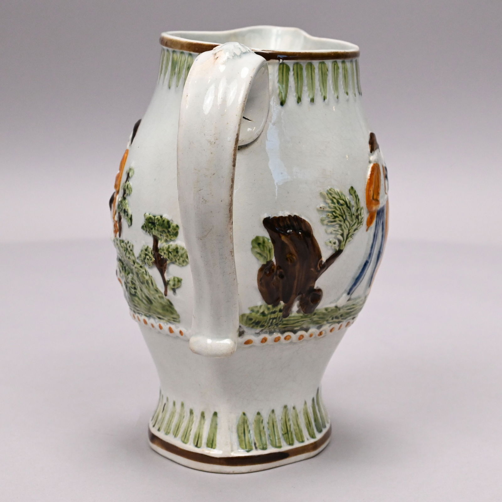 Two English Pearlware Pratt Ware Jugs - 5