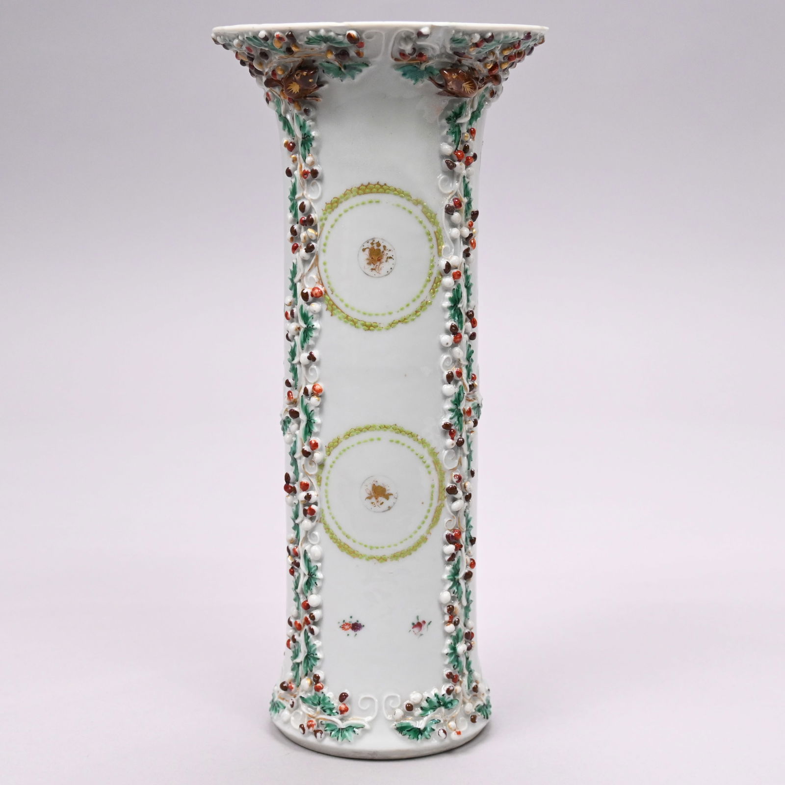 Chinese Export Porcelain Famille Verte TrumpetVase (1 of 6)
