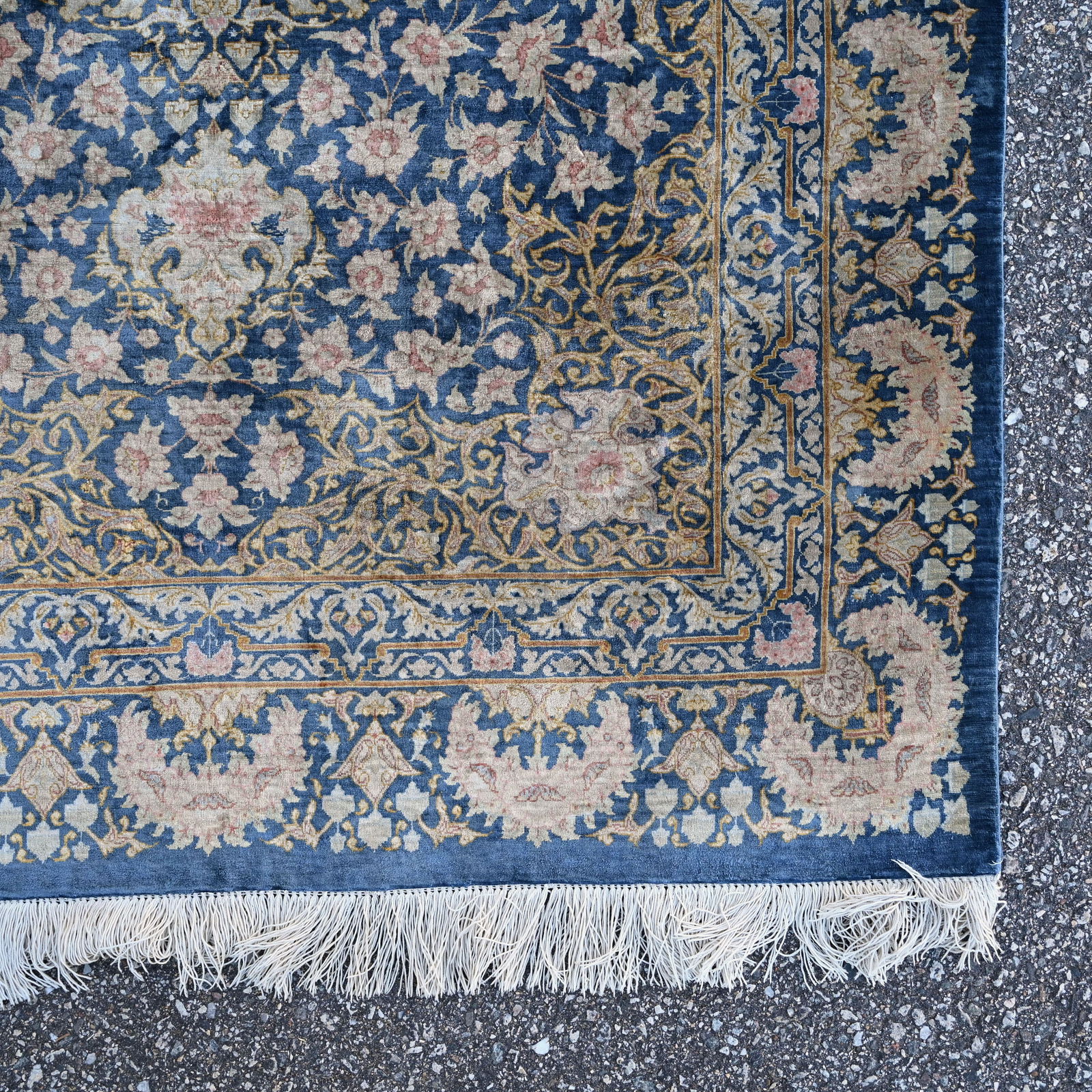 Silk Kashan Rug, Persia - 8