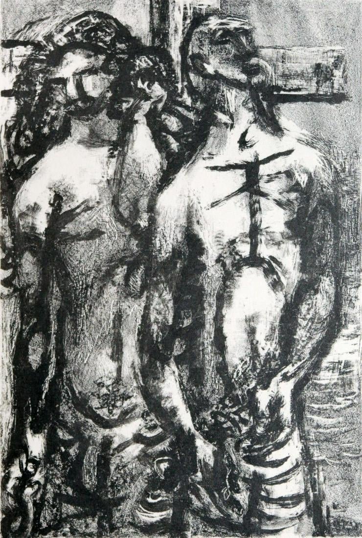 Untitled - Richard Haines: Artist: Richard Haines Title: Untitled Dimensions: 12 7/8 by 9 inch Edition: From a rare limited edition Medium: Original lithograph on paper Condition: Excellent Signature Details: Hand signed by H